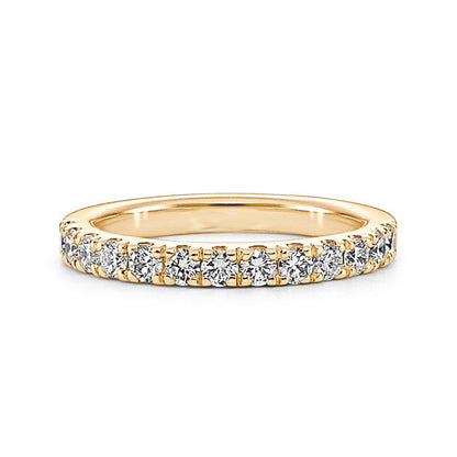 Dainty Round Half Eternity Lab Diamond Band