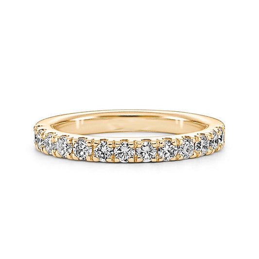 Dainty Round Half Eternity Lab Diamond Band