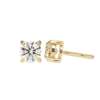 Everyday Wear Four Prong Diamond Stud Earrings
