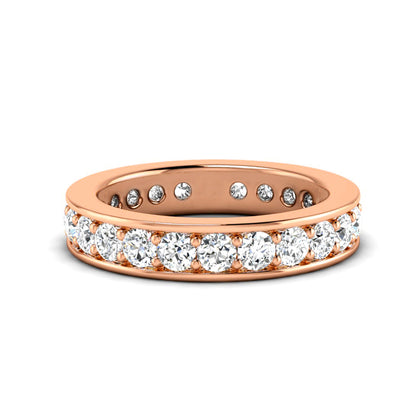 Channel Set Round Mens Diamond Wedding Band