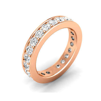 Channel Set Round Mens Diamond Wedding Band
