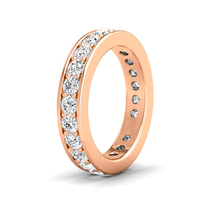 Channel Set Round Mens Diamond Wedding Band