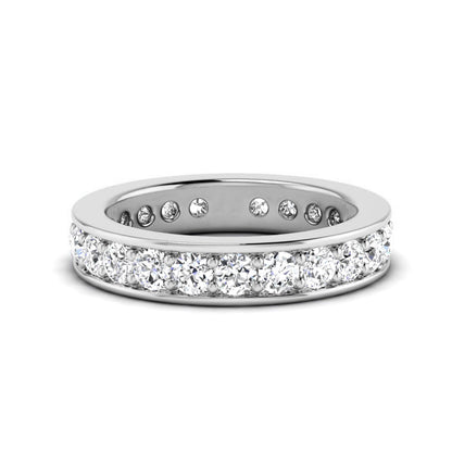 Channel Set Round Mens Diamond Wedding Band