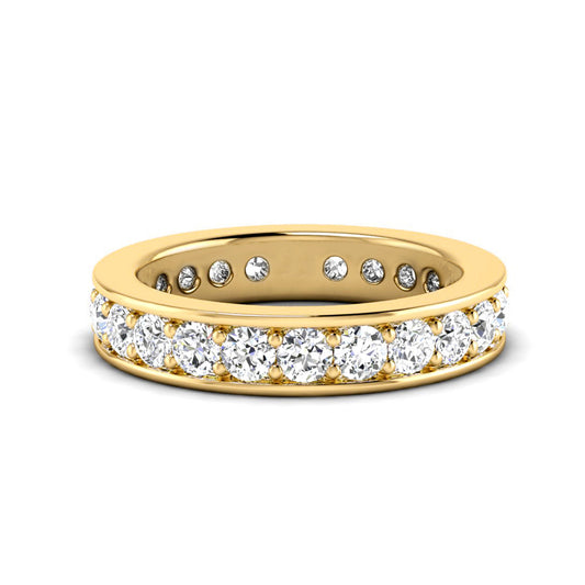 Channel Set Round Mens Diamond Wedding Band