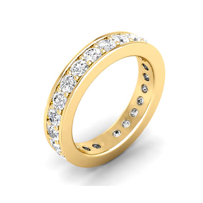 Channel Set Round Mens Diamond Wedding Band