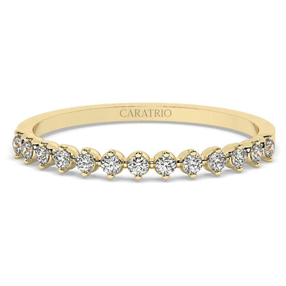 Delicate Round Half Eternity Moissanite Band