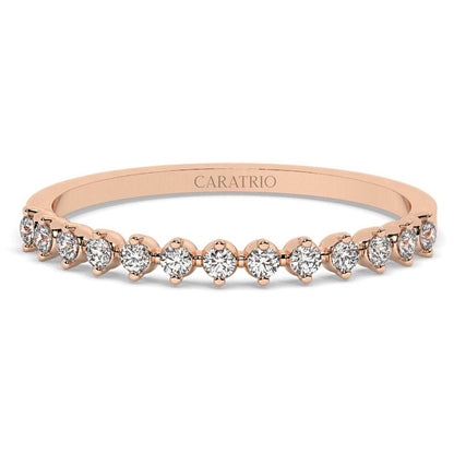 Delicate Round Half Eternity Moissanite Band