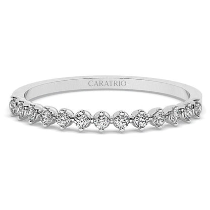 Delicate Round Half Eternity Moissanite Band