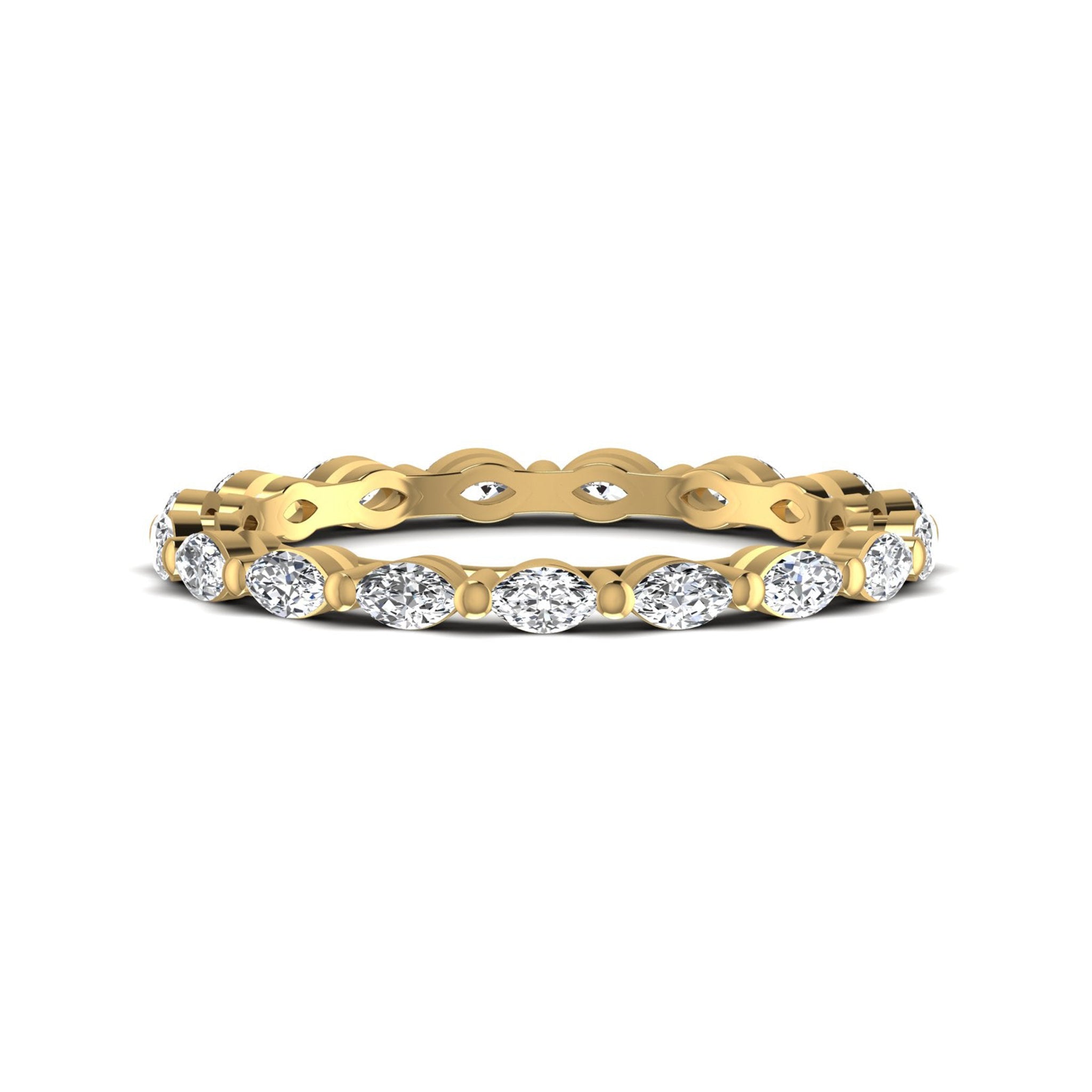 Marquise Stackable Full Eternity Diamond Wedding Ring