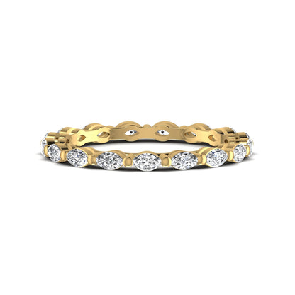 Marquise Stackable Full Eternity Diamond Wedding Ring