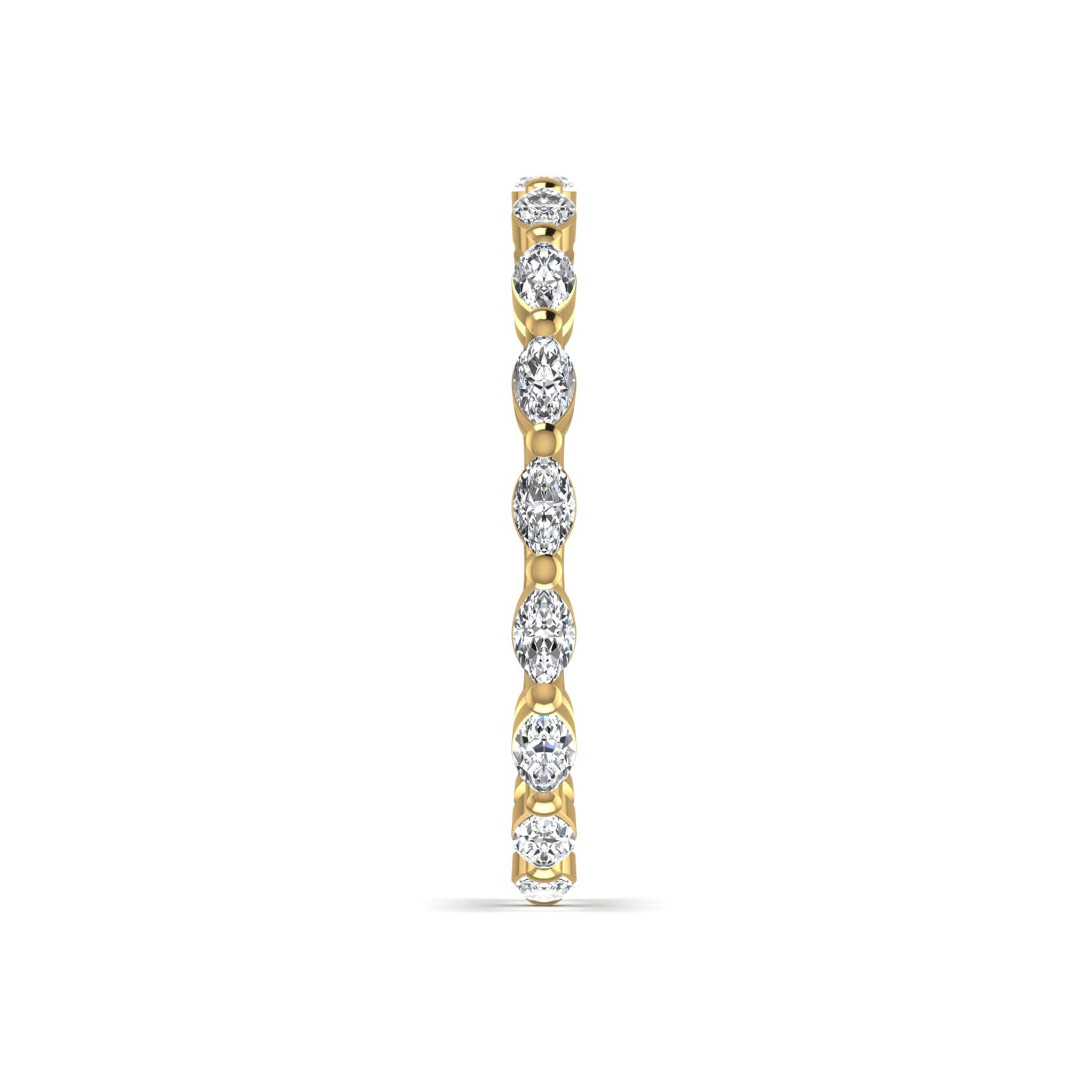 Marquise Stackable Full Eternity Diamond Wedding Ring