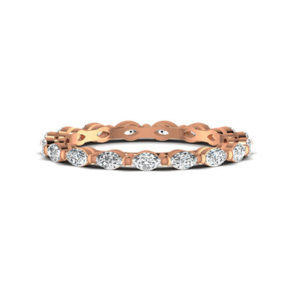Marquise Stackable Full Eternity Diamond Wedding Ring