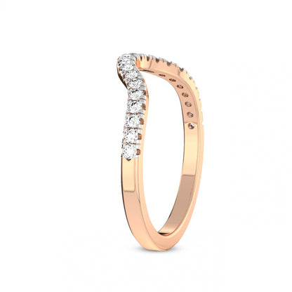 Round Diamond Stacking Curve Ring