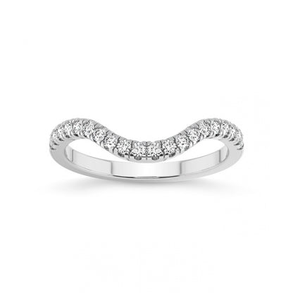 Round Diamond Stacking Curve Ring