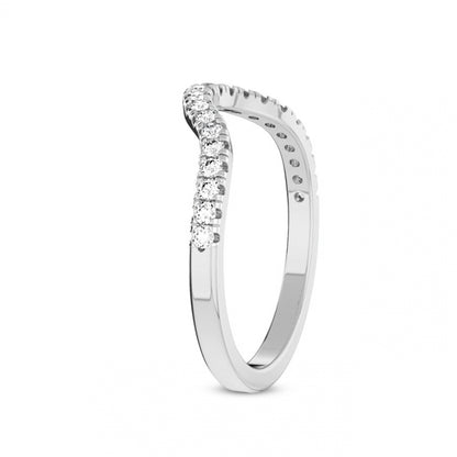 Round Diamond Stacking Curve Ring
