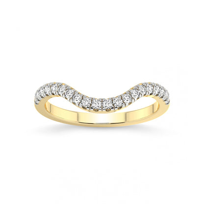 Round Diamond Stacking Curve Ring