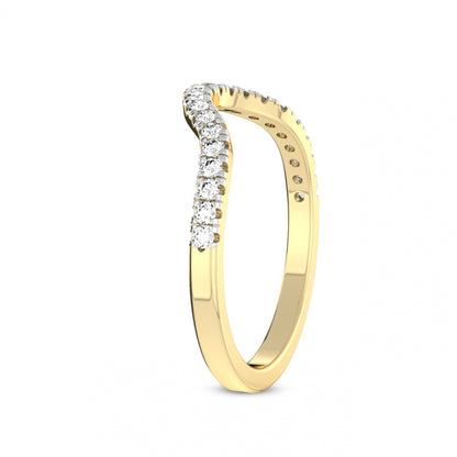 Round Diamond Stacking Curve Ring