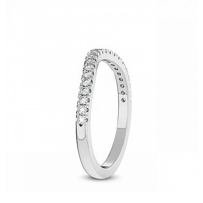Half Eternity Stackable Curved Wedding Ring