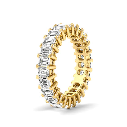 Emerald Cut Moissanite Eternity Band