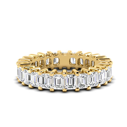 Emerald Cut Moissanite Eternity Band