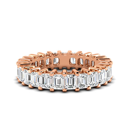 Emerald Cut Moissanite Eternity Band