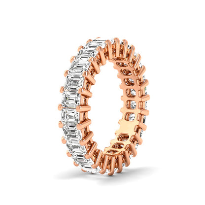Emerald Cut Moissanite Eternity Band