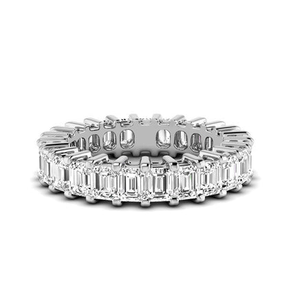 Emerald Cut Moissanite Eternity Band