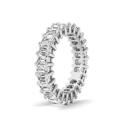 Emerald Cut Moissanite Eternity Band
