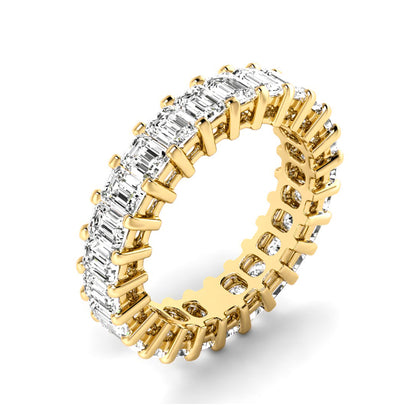 Emerald Cut Moissanite Eternity Band