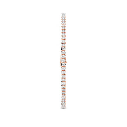 Half Bezel Set Round Moissanite Tennis Bracelet 2.5 MM