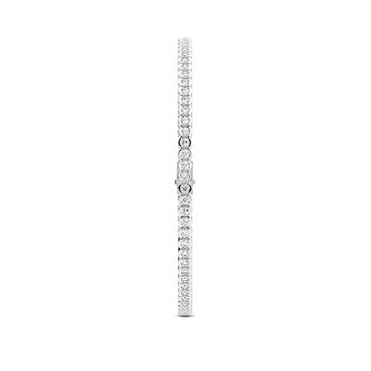 Half Bezel Set Round Moissanite Tennis Bracelet 2.5 MM