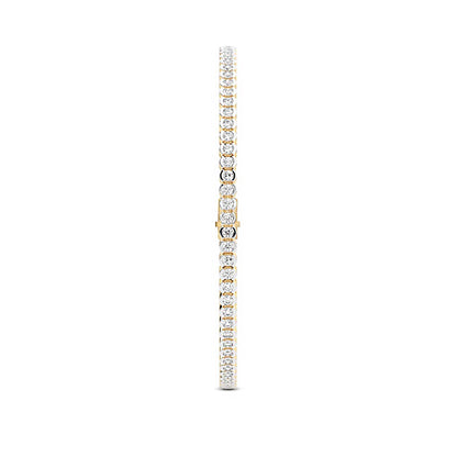 Half Bezel Set Round Moissanite Tennis Bracelet 2.5 MM