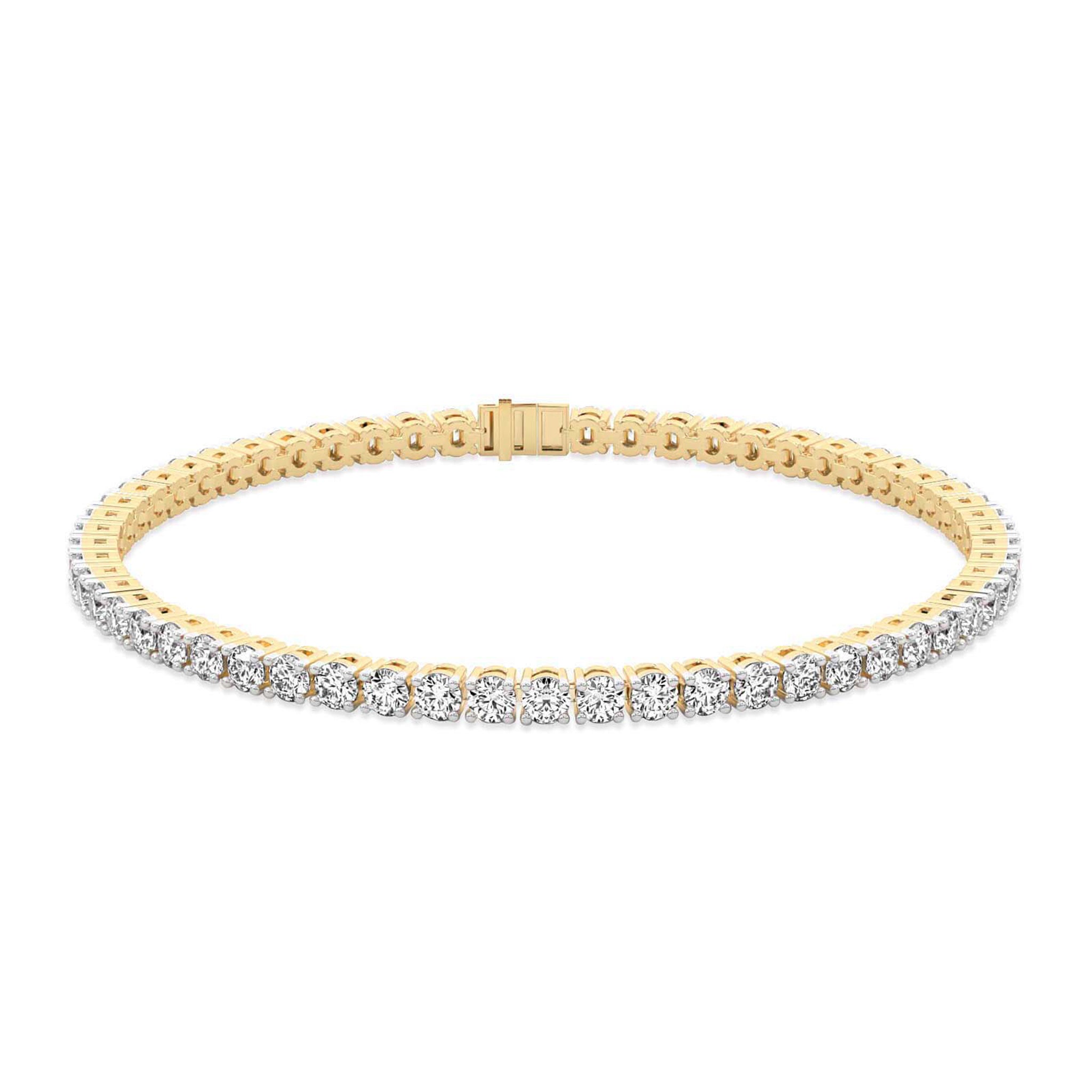 Four Prong Set Men Women Moissanite Tennis Bracelet 3.50 MM