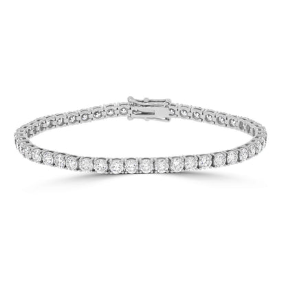 Round Brilliant VVS Moissanite Tennis Bracelet 3 mm