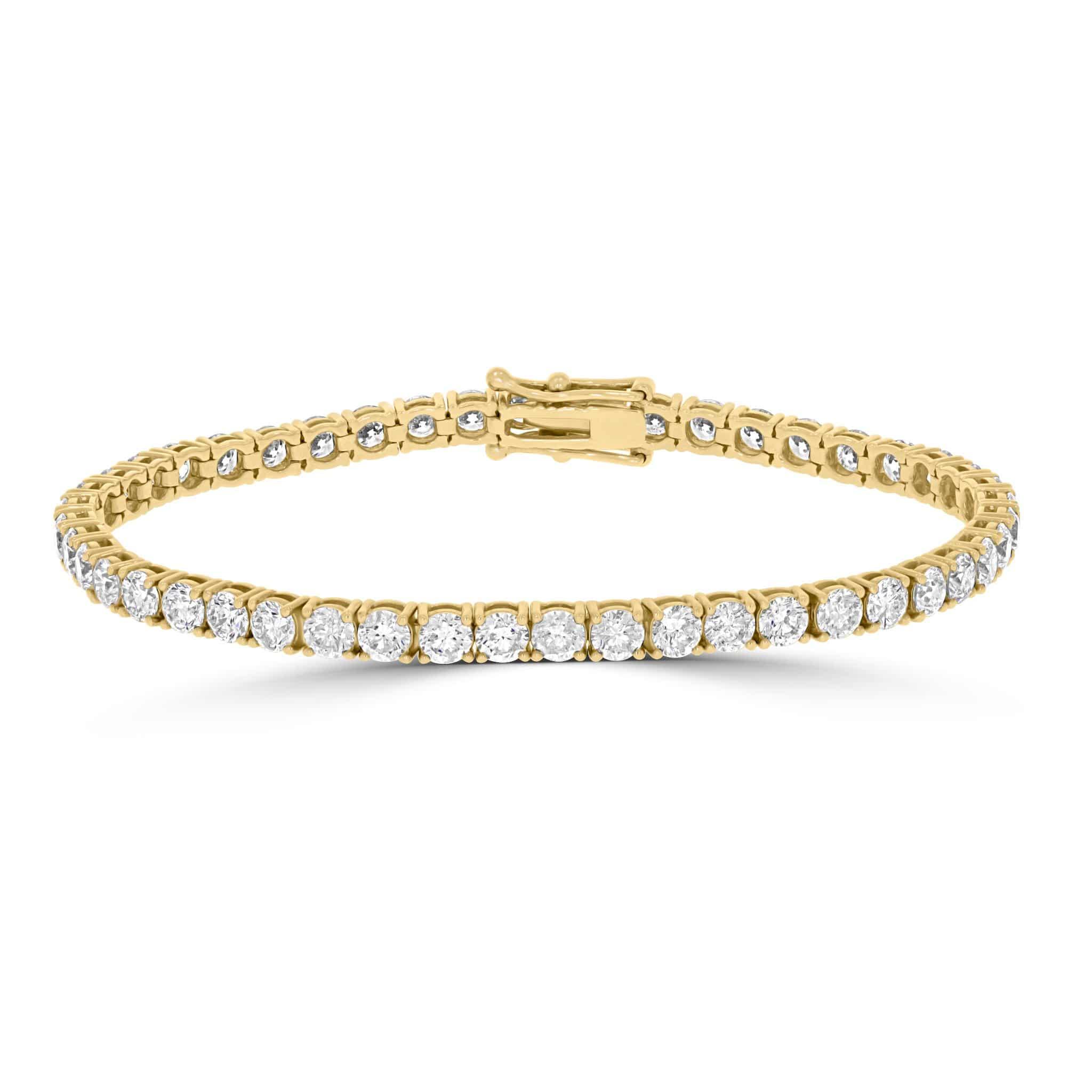 Round Brilliant VVS Moissanite Tennis Bracelet 3 mm