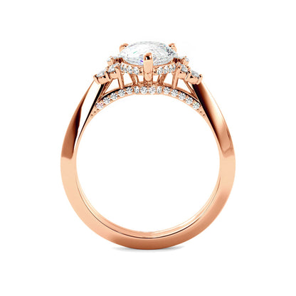 Vintage Style Pear Lab Grown Diamond Bridal Set