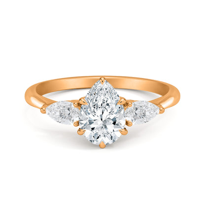 Pear Shaped Three Diamond Ring