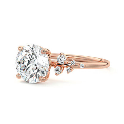 Snowdrift Round Cluster Lab Diamond Ring