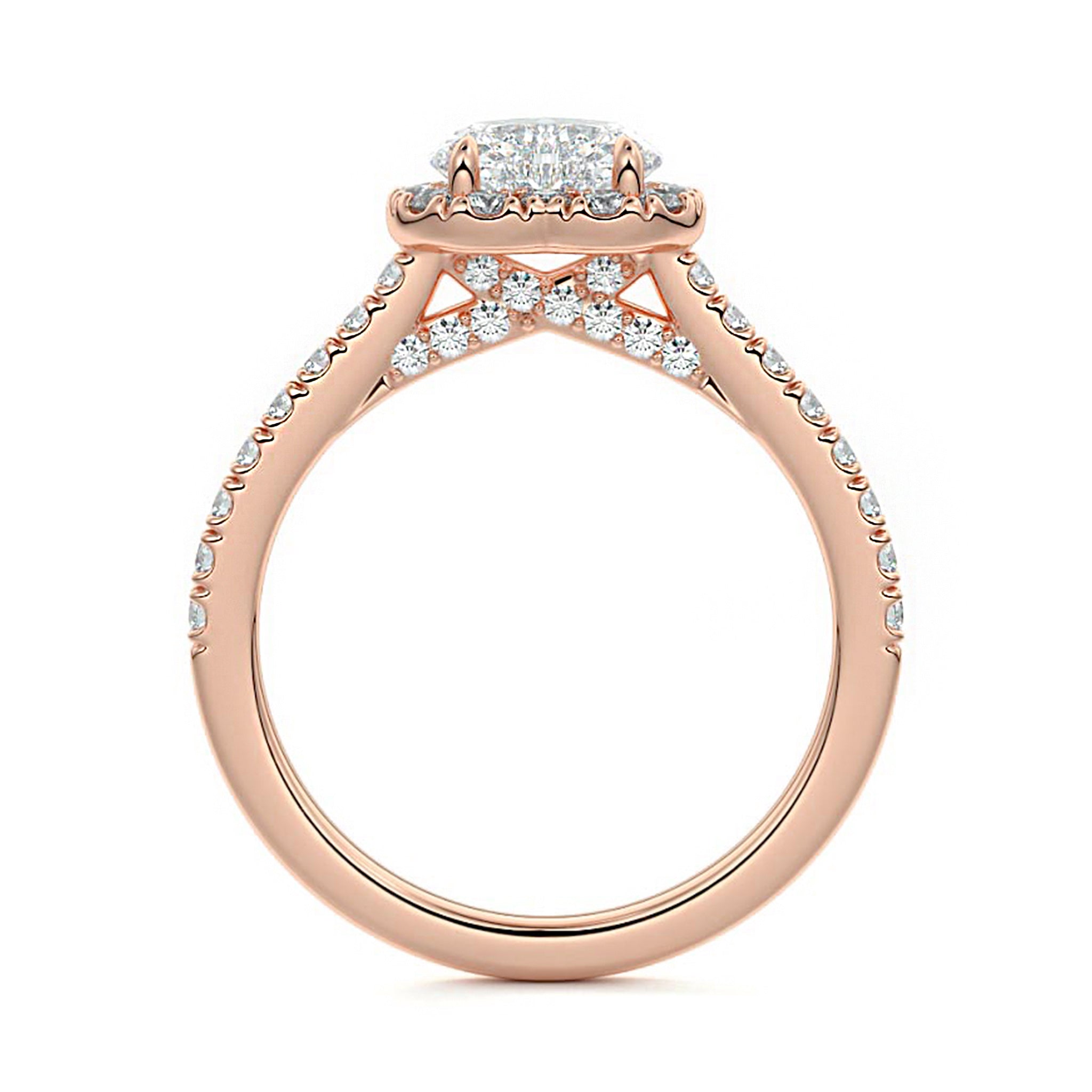 Heart Shape Halo Promise Ring