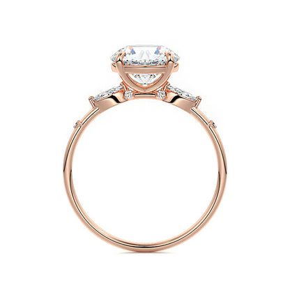 Round Diamond Three Stone Ring