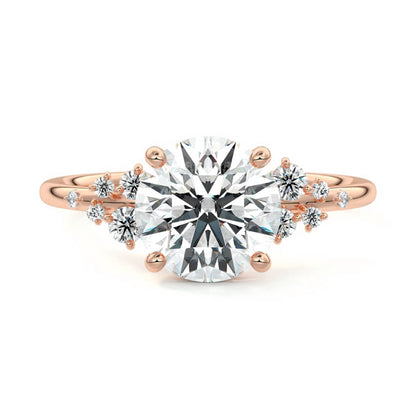 Snowdrift Round Cluster Lab Diamond Ring