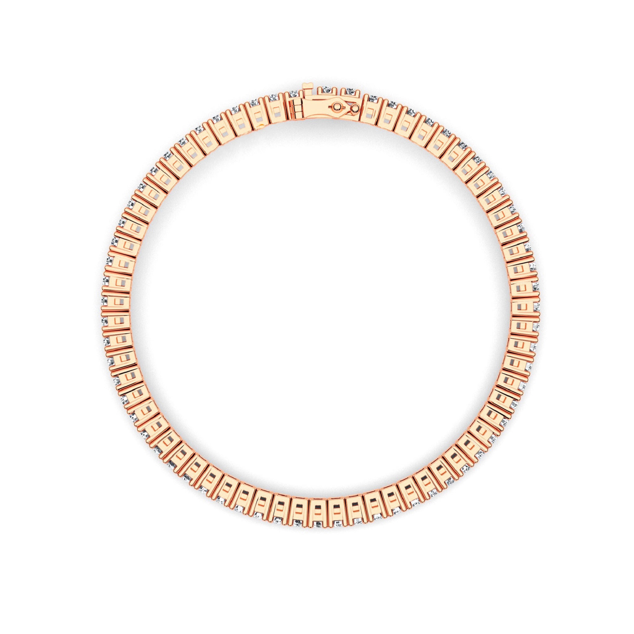 Four Prong Round Moissanite Tennis Bracelet 3 MM