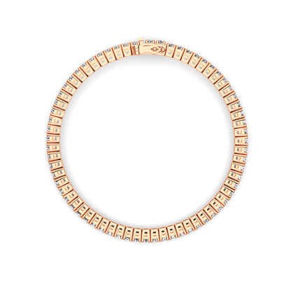 Four Prong Round Moissanite Tennis Bracelet 3 MM
