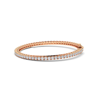 Four Prong Round Moissanite Tennis Bracelet 3 MM