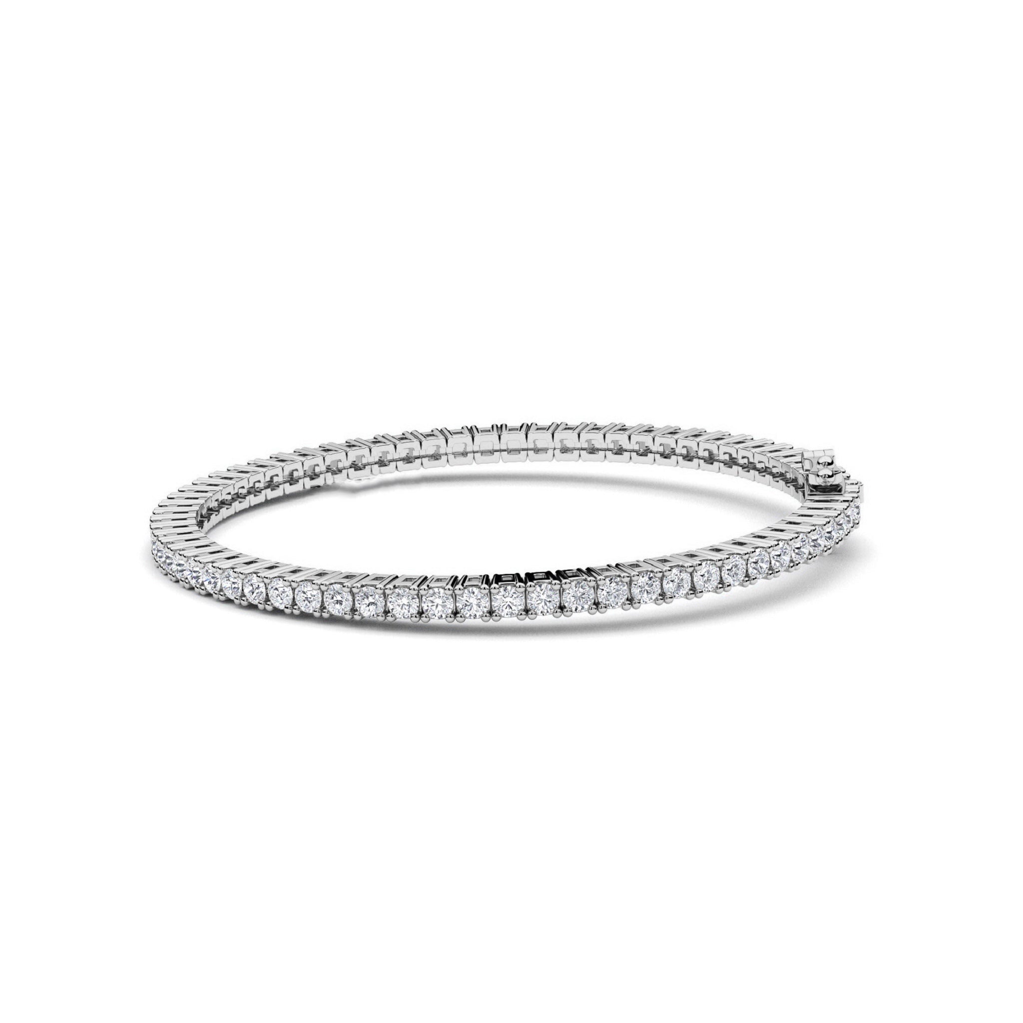 Four Prong Round Moissanite Tennis Bracelet 3 MM