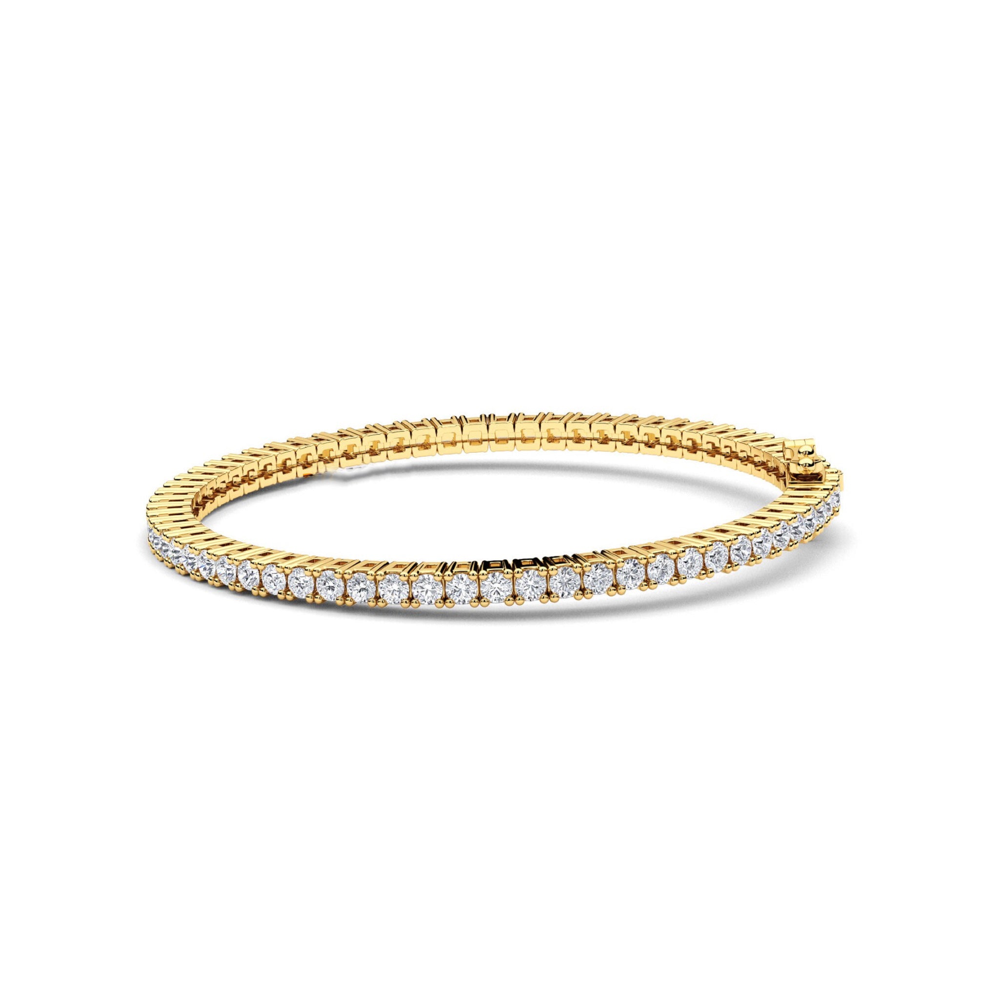 Four Prong Round Moissanite Tennis Bracelet 3 MM