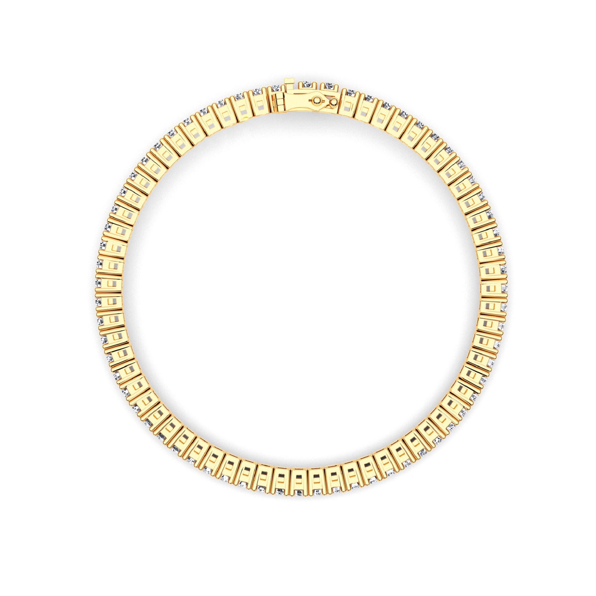 Four Prong Round Moissanite Tennis Bracelet 3 MM