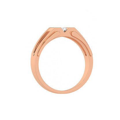 Single Round Diamond Mens Engagement Ring