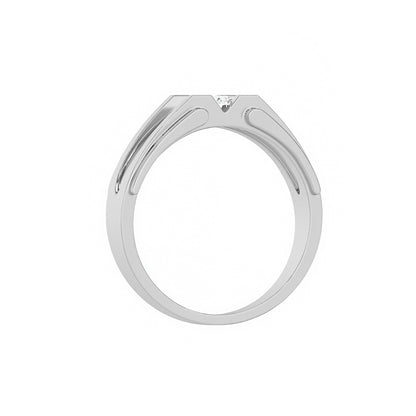 Single Round Diamond Mens Engagement Ring