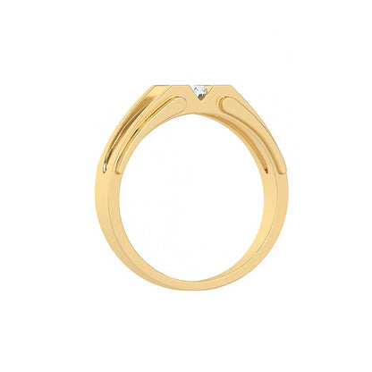 Single Round Diamond Mens Engagement Ring
